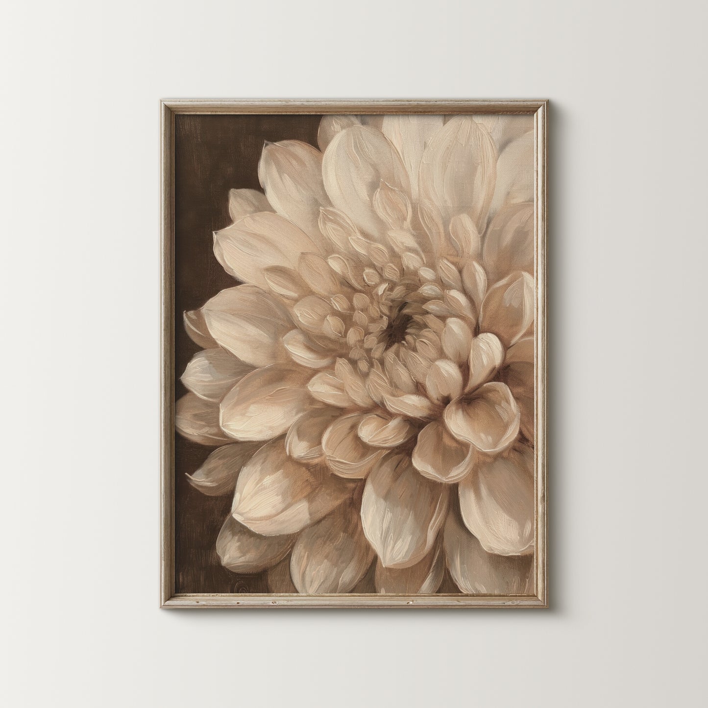 Rustic Dahlia Floral Still Life Wall Art (Digital Download)