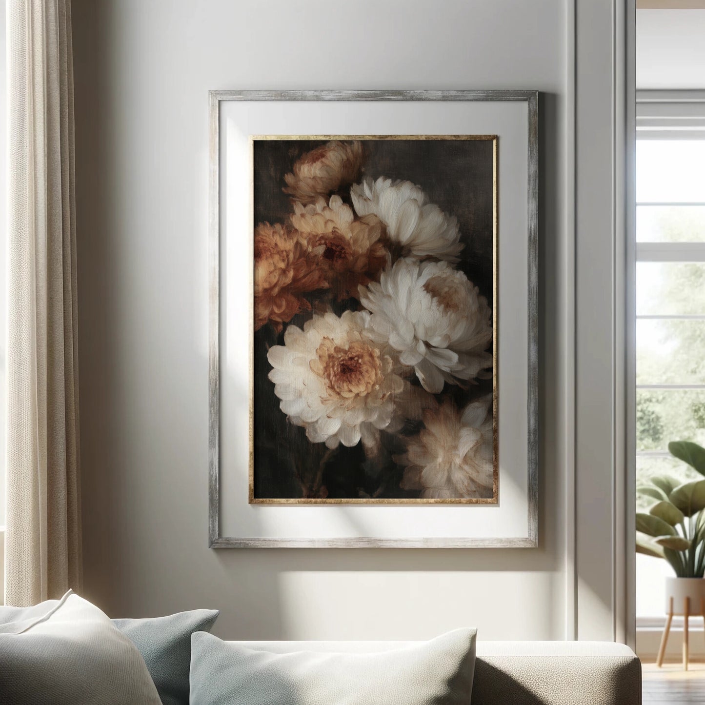 Moody Autumn Floral Art Print (Digital Download)
