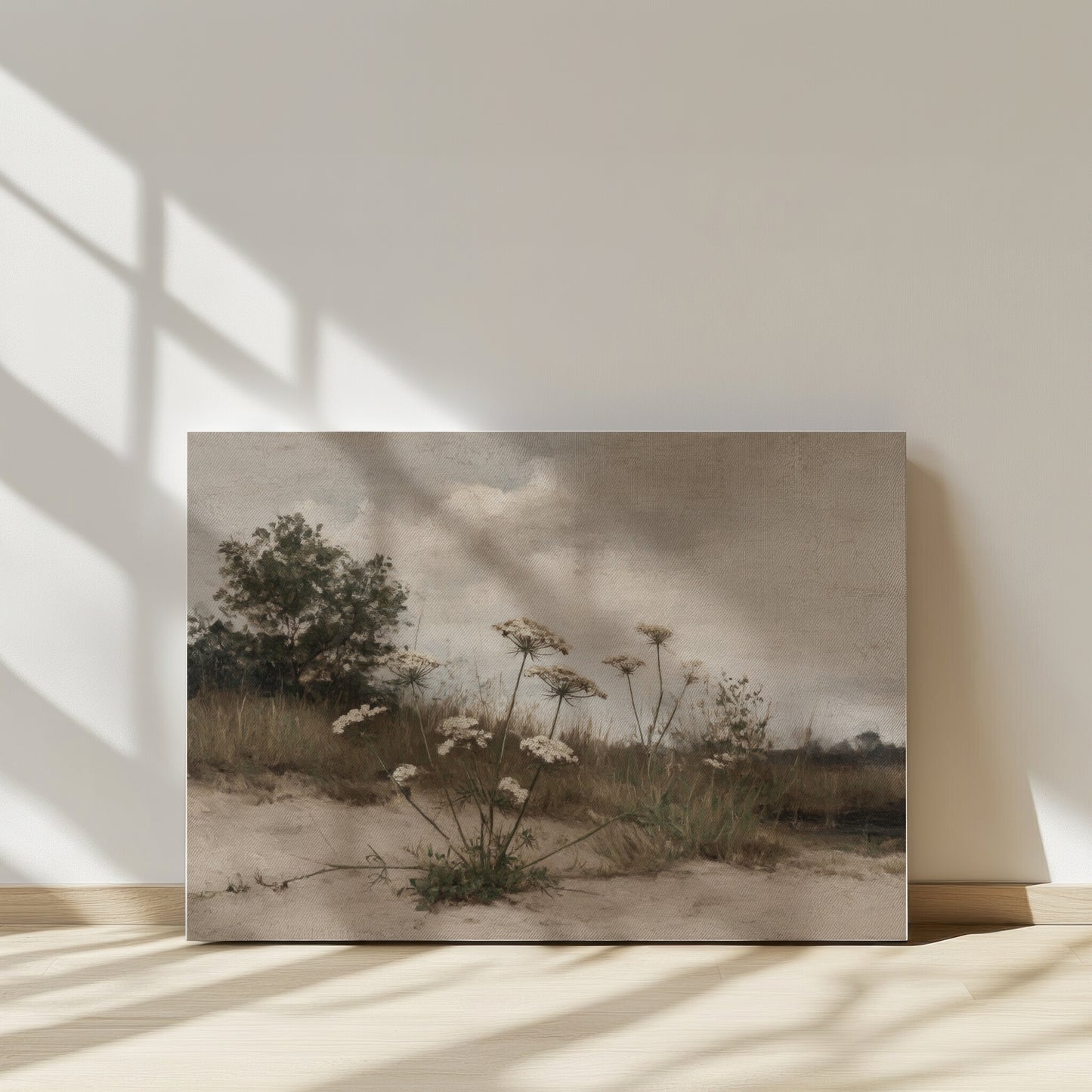 Muted Summer Wildflower Landscape Printable Wall Art (Digital Download)