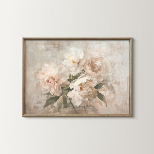 Muted Peony Floral Print (Digital Download)