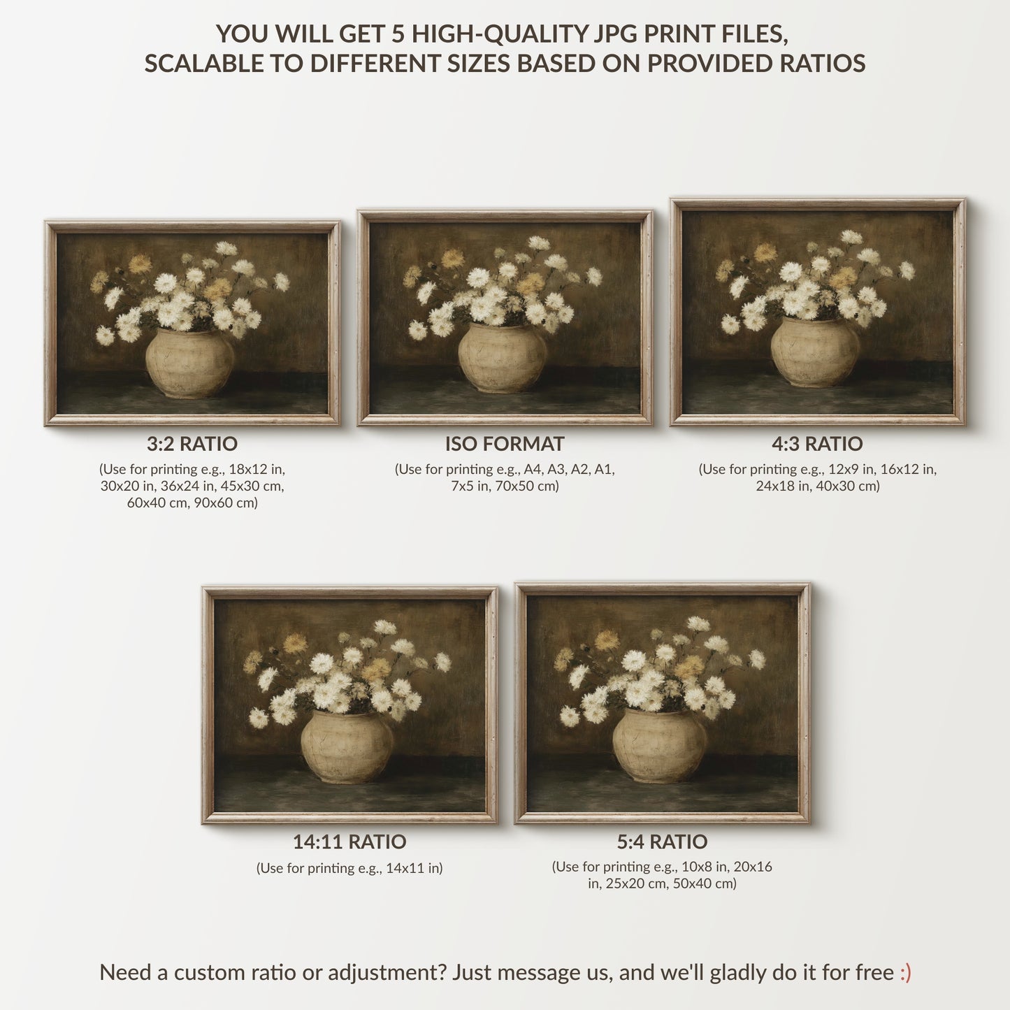 Rustic Floral Still Life Print (Digital Download)