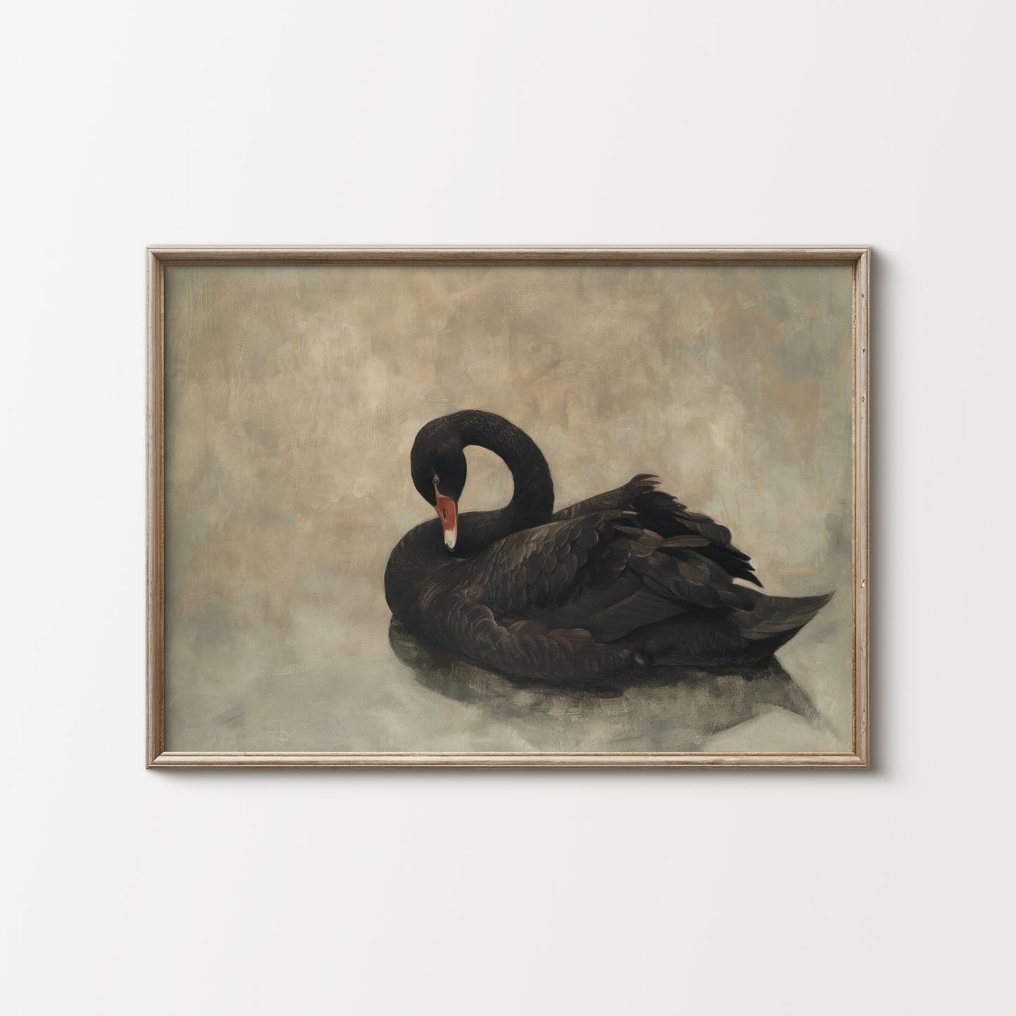 Black Swan Watercolor Painting (Digital Download)