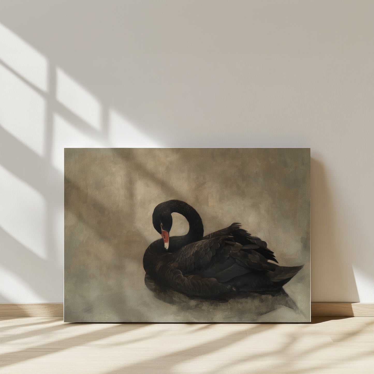 Black Swan Watercolor Painting (Digital Download)