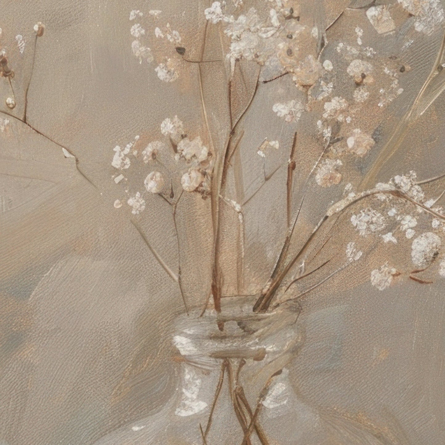 Artistic depiction of flowers with a textured beige background 