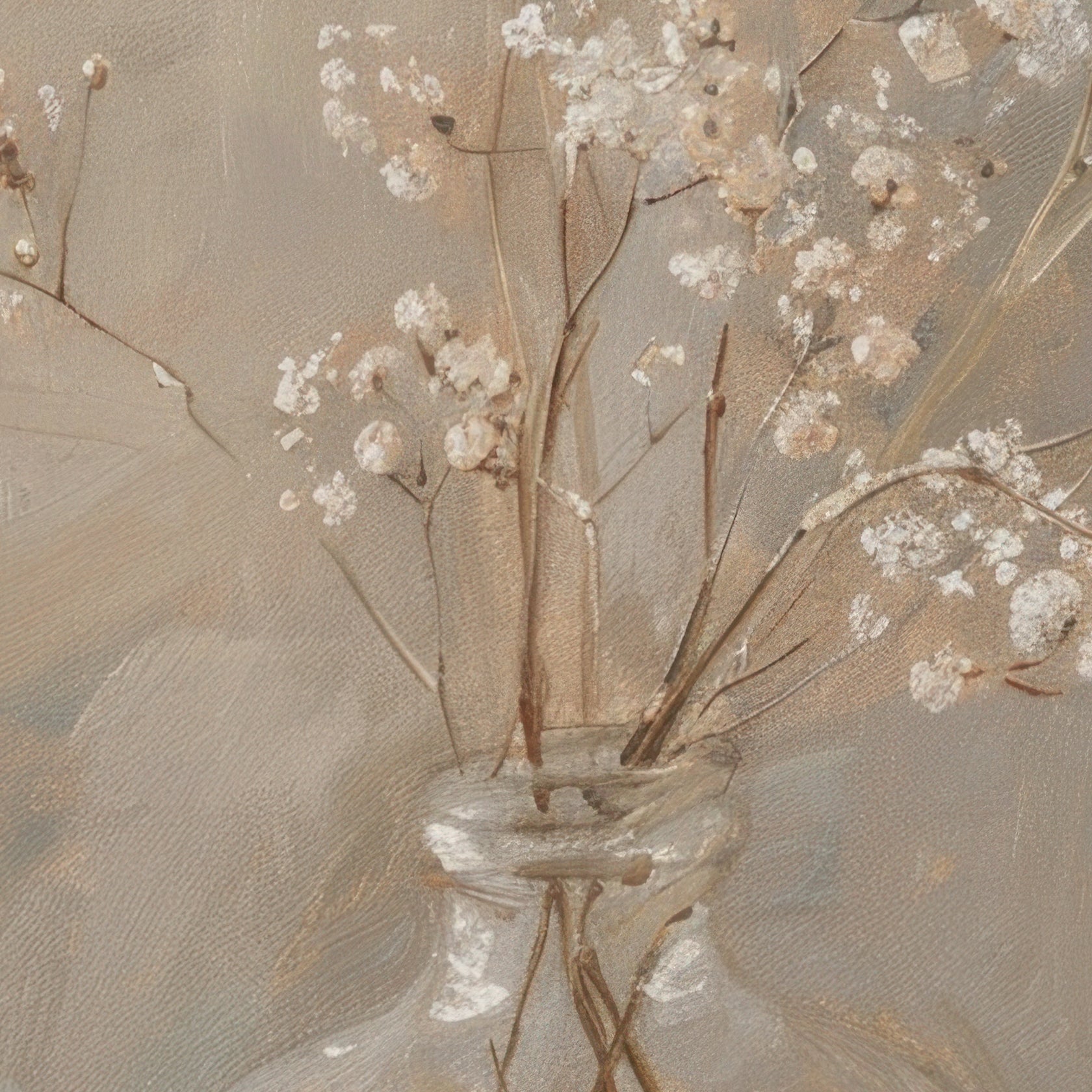 Artistic depiction of flowers with a textured beige background 