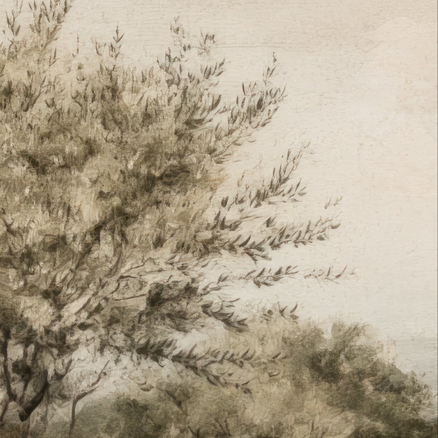 Artistic depiction of a tree with intricate detailing on a textured background