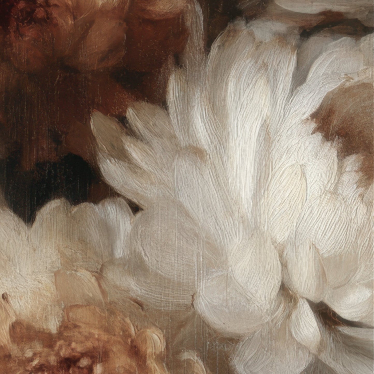 Close-up of white and brown flowers with a blurred background
