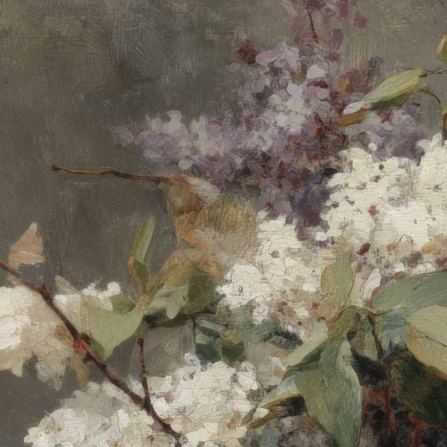 Close-up of floral branches with a soft focus background